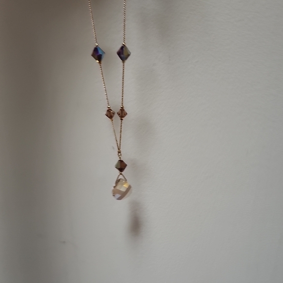 Vieste Gold and Brown Layered Necklace with Modern Design - Picture 4 of 10